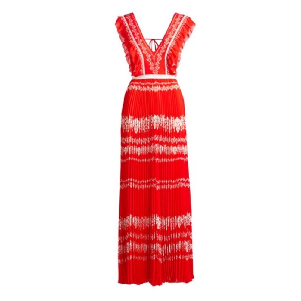 Self-Portrait Chiffon Maxi Dress